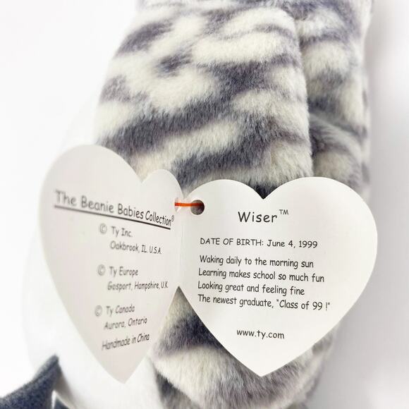 TY Vintage Class of ‘99 Owl "Wiser" Beanie Baby - Picture 3 of 11